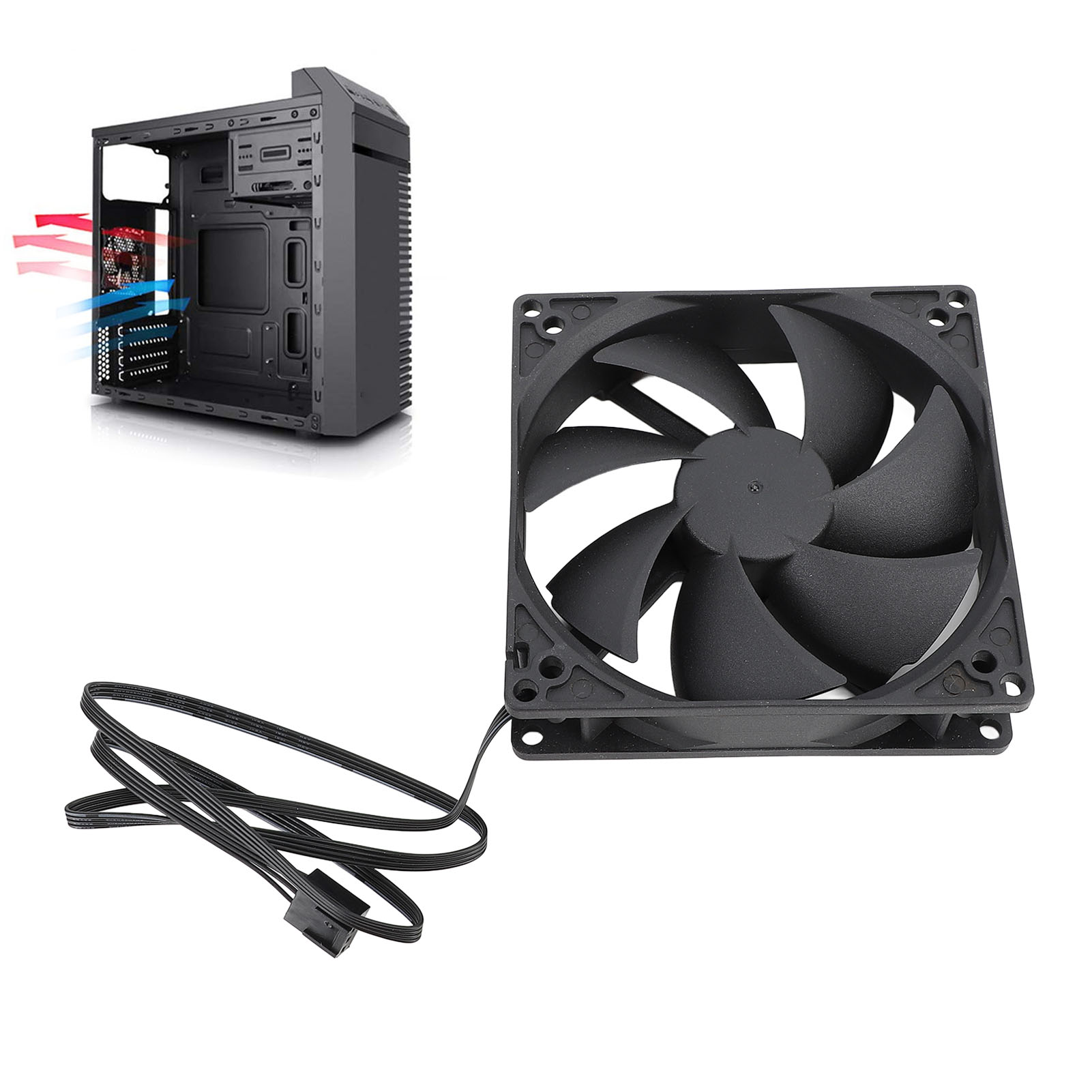 Case Fan Controller - 100 مللي متر PC PWM مروحة