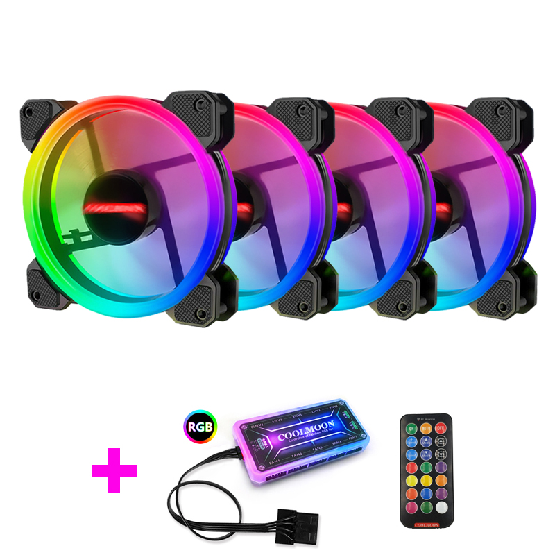 Case Fan Controller - مروحة تبريد كمبيوتر Coolmoon RGB مع